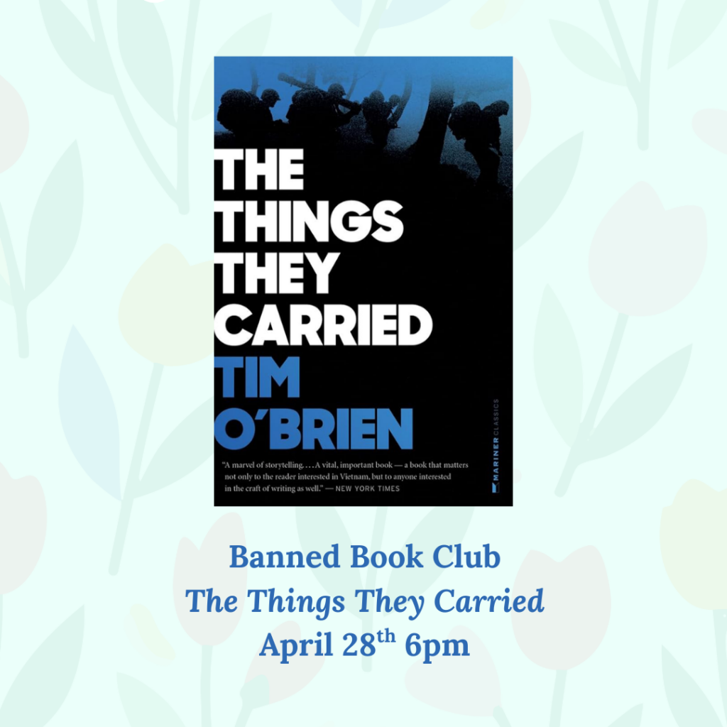 Banned Book Club Tales & Tails- The Things They Carried