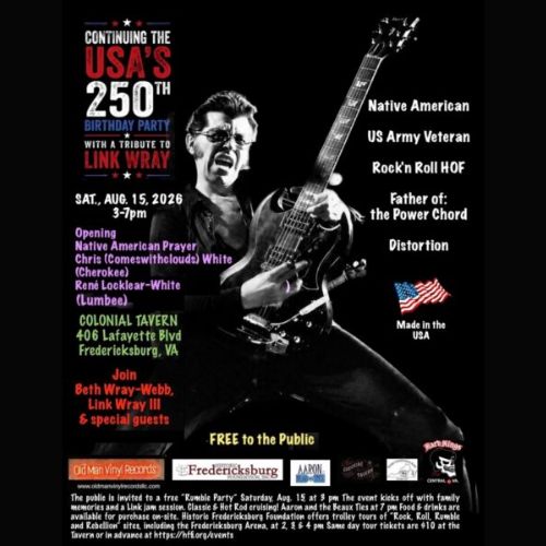 Link Wray Tribute Party : “Rock, Roll, Rumble & Rebellion”