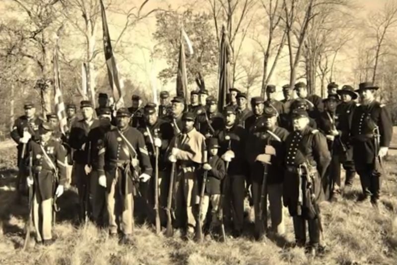 civil war troops posing for photo