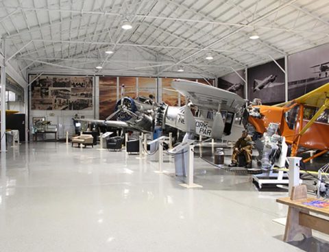 planes inside Shannon Air Museum