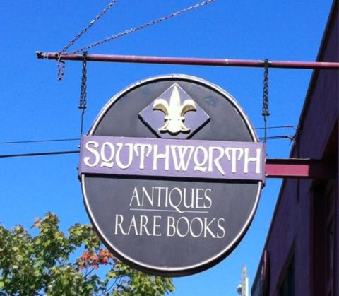 Sign for Southworth Antiques