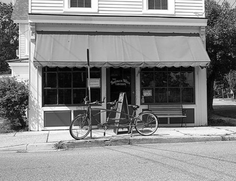 bicycles outside of Sunken Well Tavern