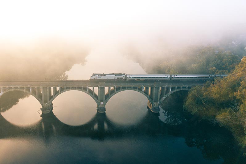 train over bridge