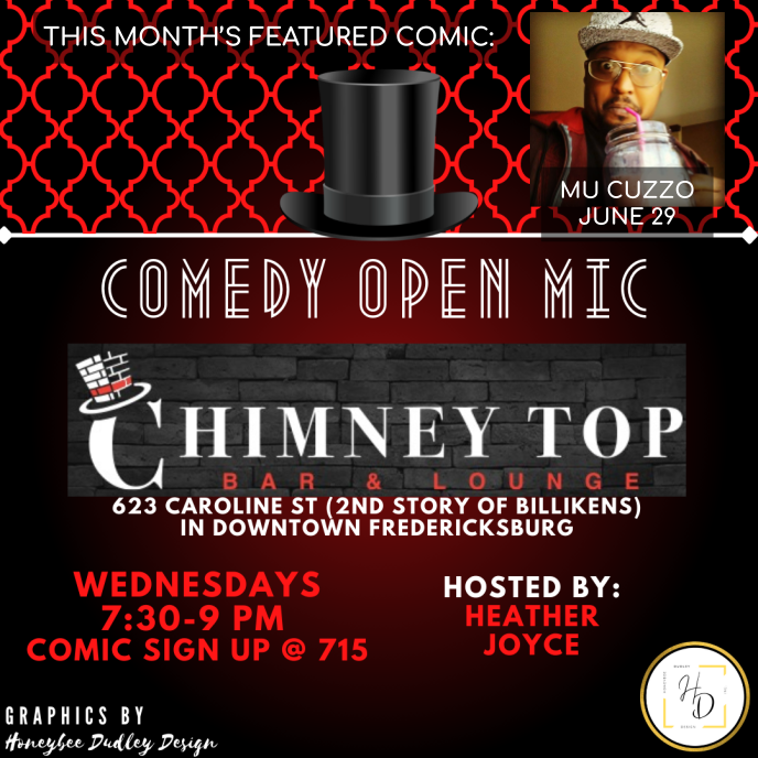 Chimney Top Comedy Open Mic Night flyer