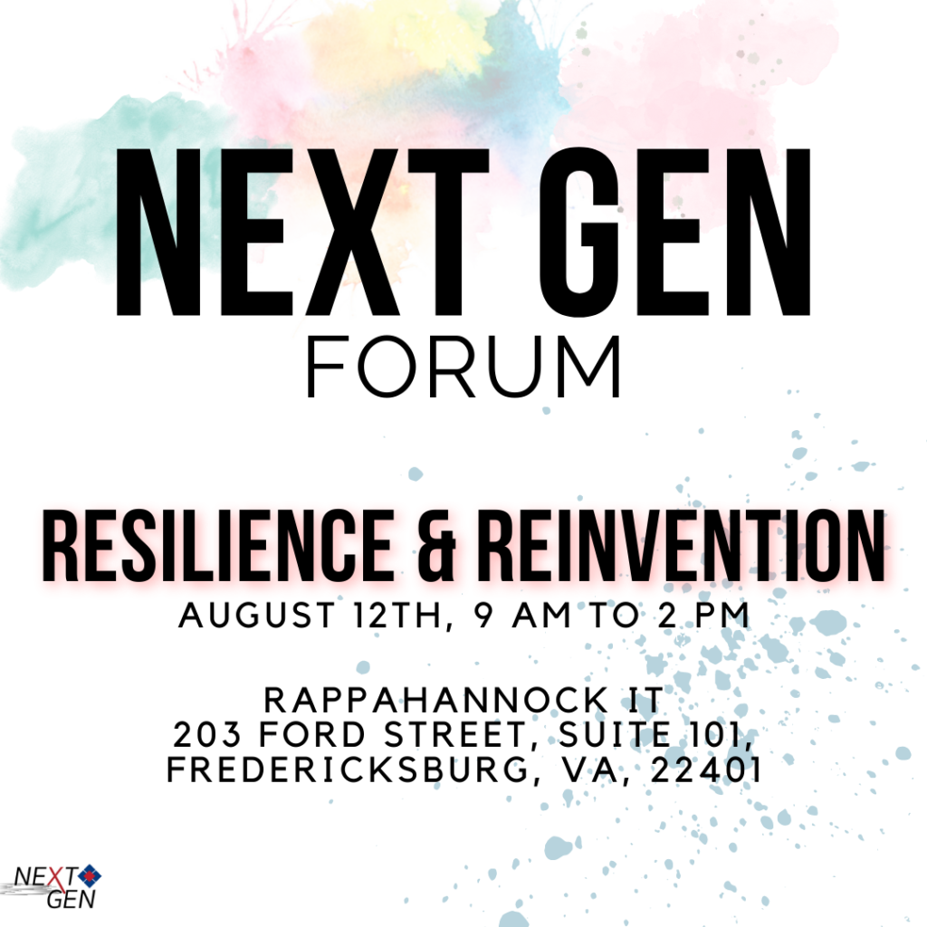 Next Gen Forum August 12 flyer