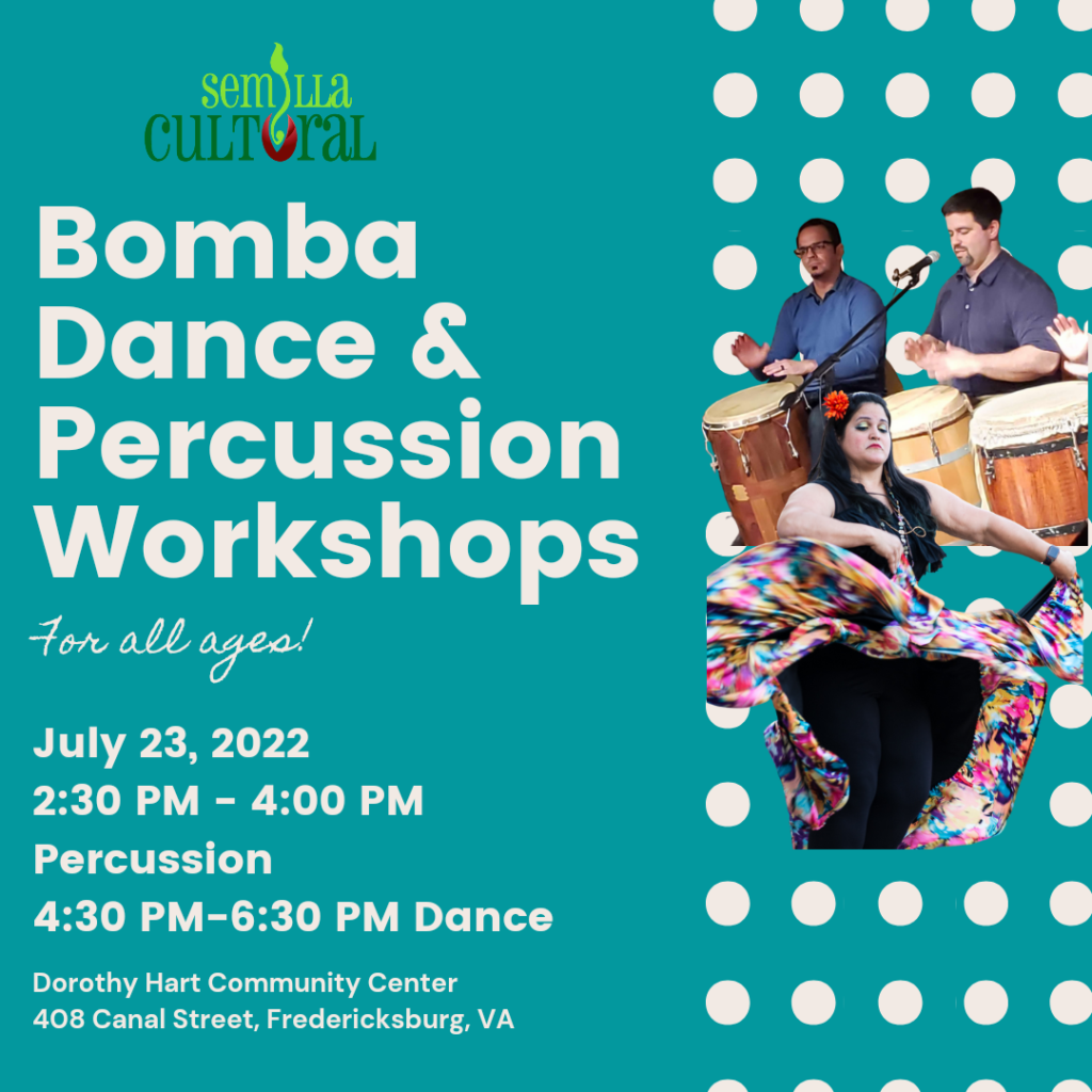 bomba dance and percussion workshops