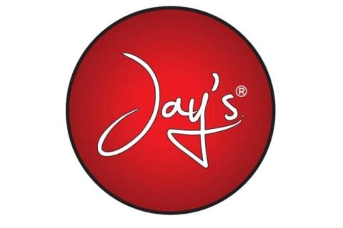 jay's logo = red in a circle