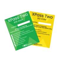 xpass two green adult and yellow child pass