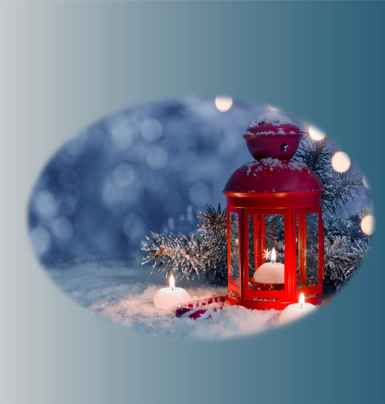 red lantern with lit candle
