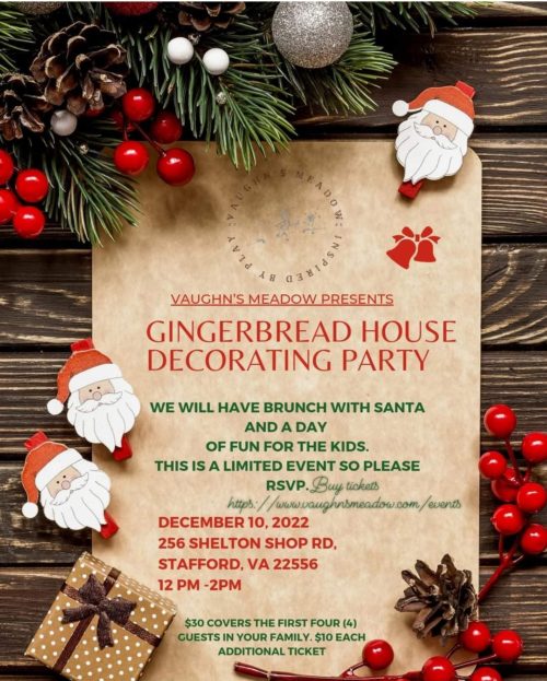 gingerbread house decorating flyer