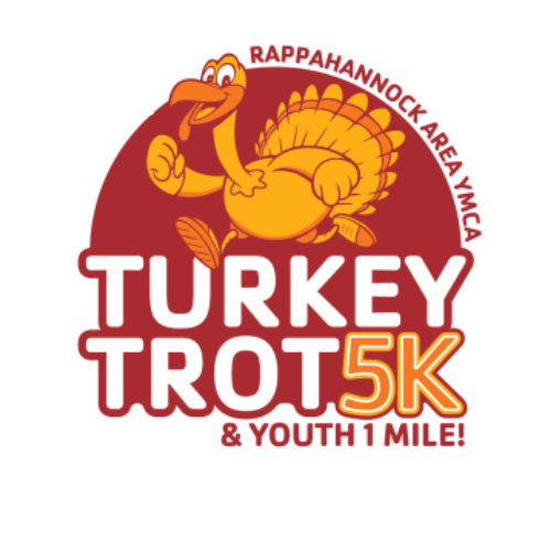turkey running over the the words - Turkey Trot 5k & Youth 1 mile