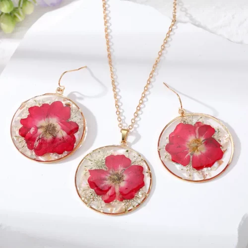 Flower Resin Jewelry