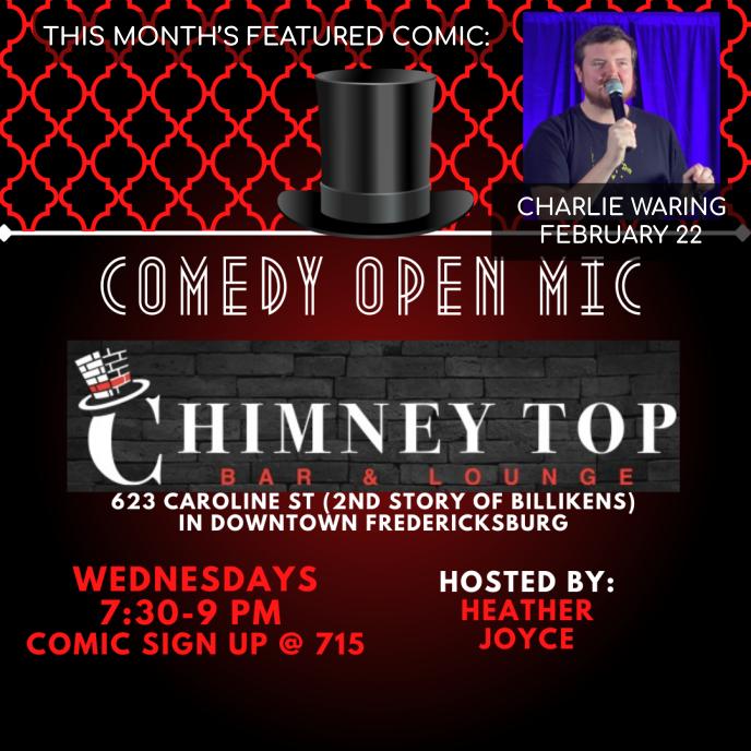 comedy open mic night at the Chimney Top