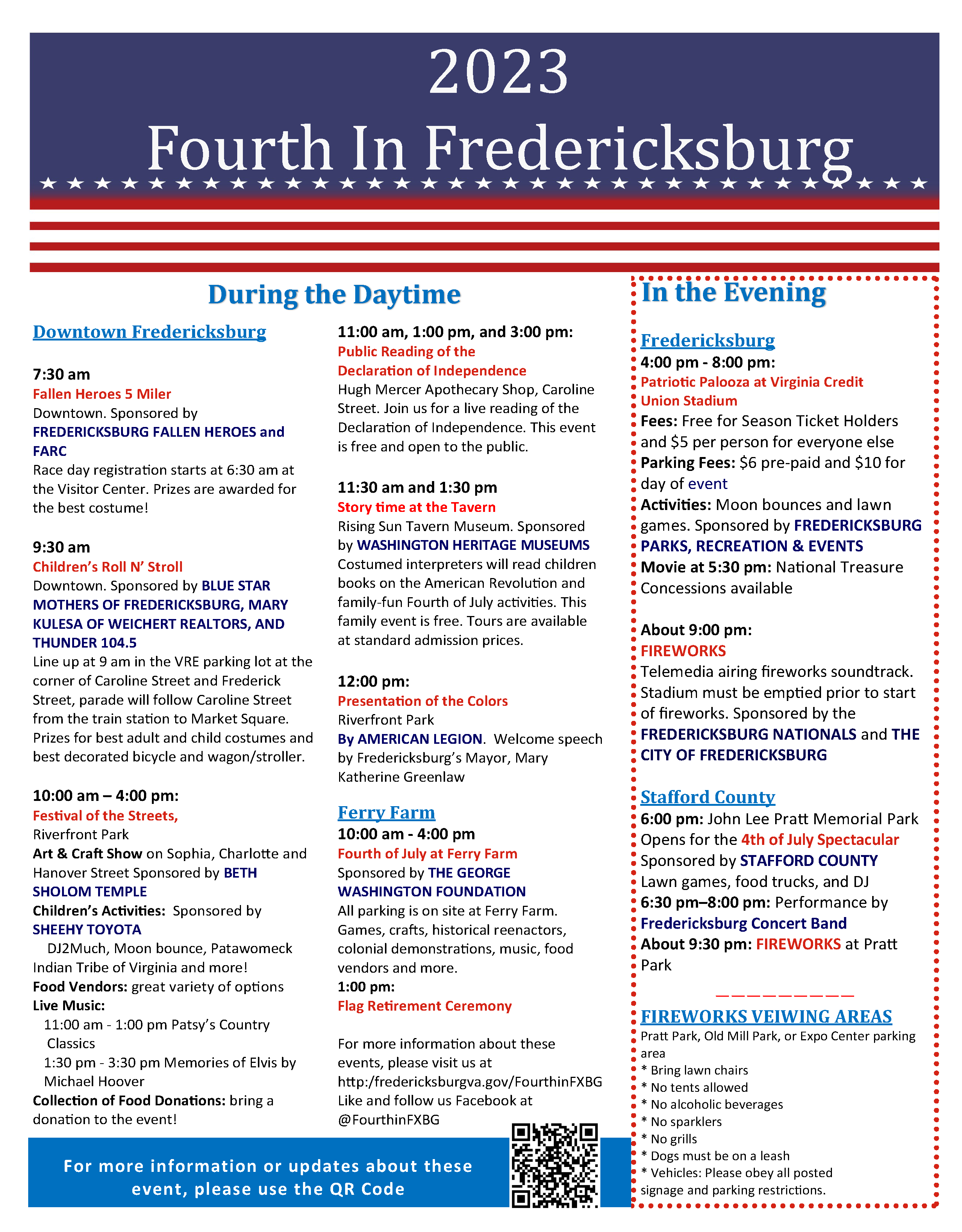 2023 Fourth in Fredericksburg Flyer