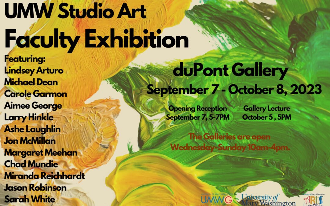 UMW Galleries – Studio Art Faculty Exhibition Opening
