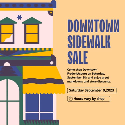 downtown sidewalk sale September 9