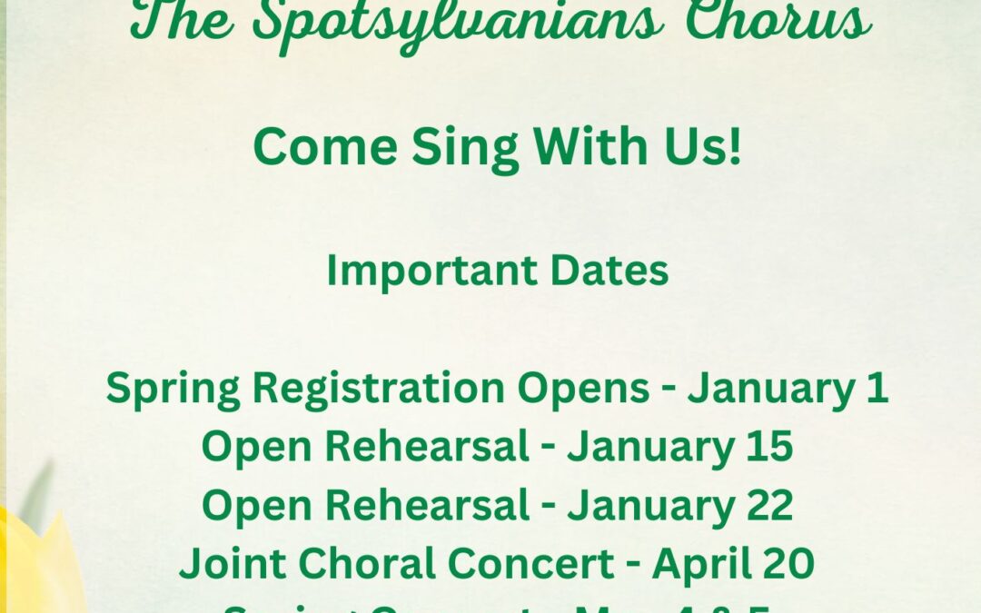 Spotsylvanians Chorus Open Rehearsal