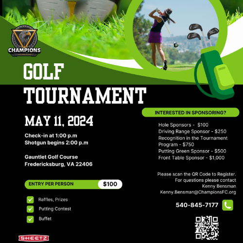 Golf Tournament May 11, 2024 Gauntlet Golf Course 540-845-7177