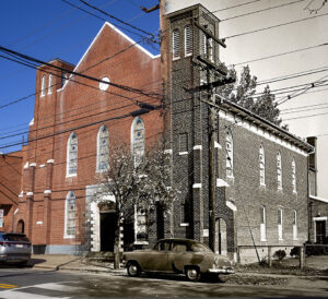 Blended view of Shiloh Baptist Church (Old Site) in the past and present 