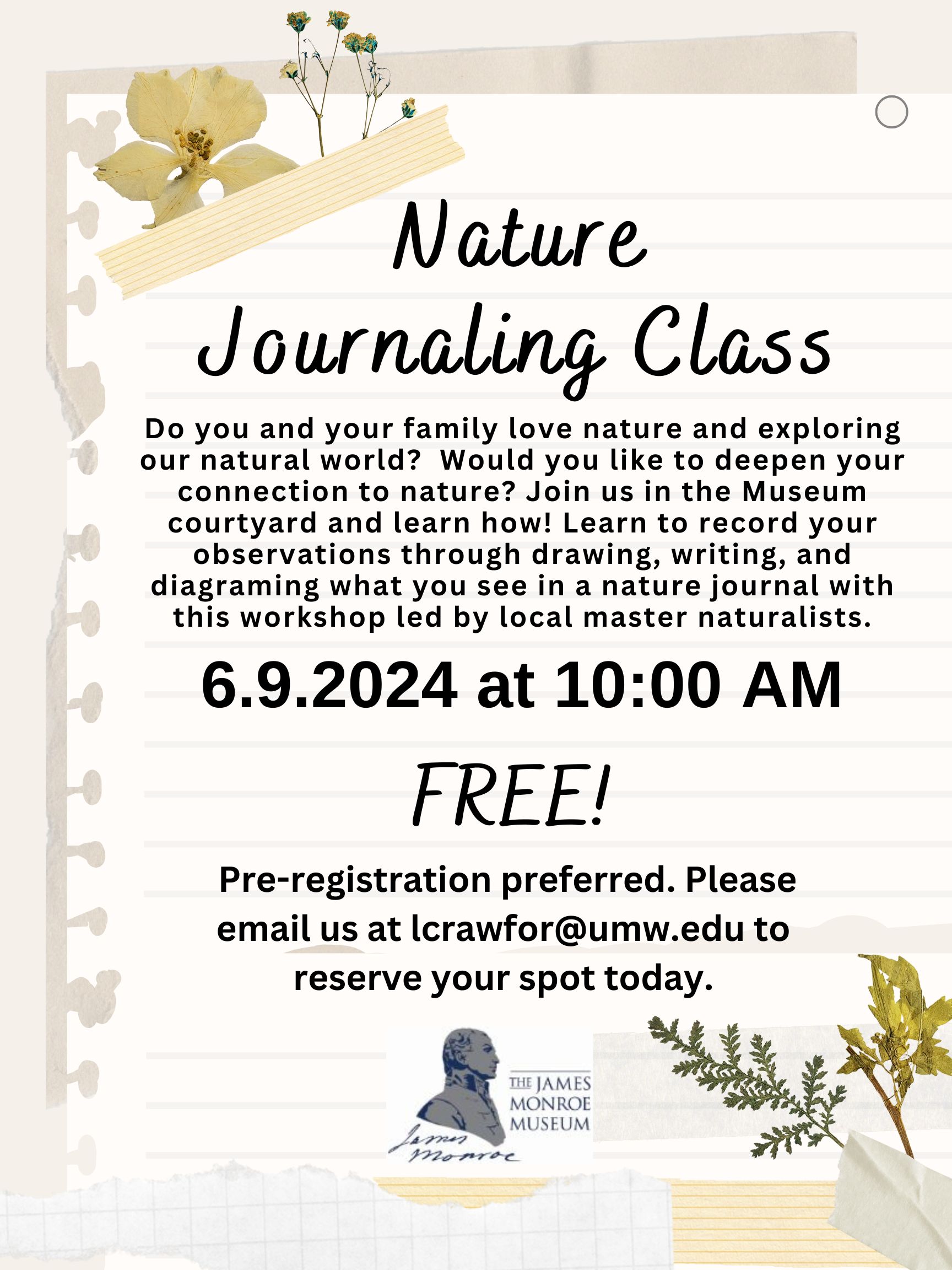 Nature Journaling Class June 9