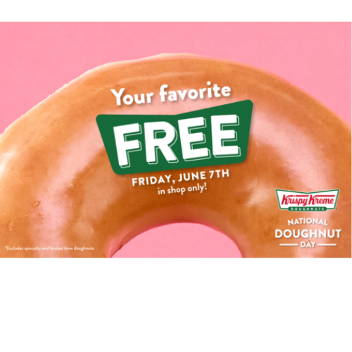 Krispy Kreme flyer for National Donut Day