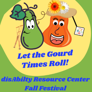 Two guords dressed up with faces.