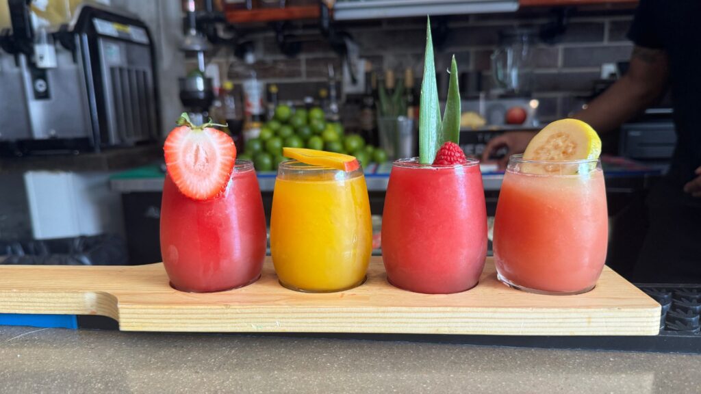 margarita flight at agave