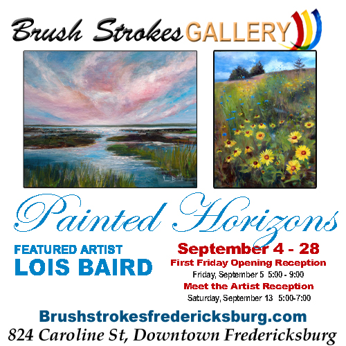 Brush strokes september exhibit flyer.
