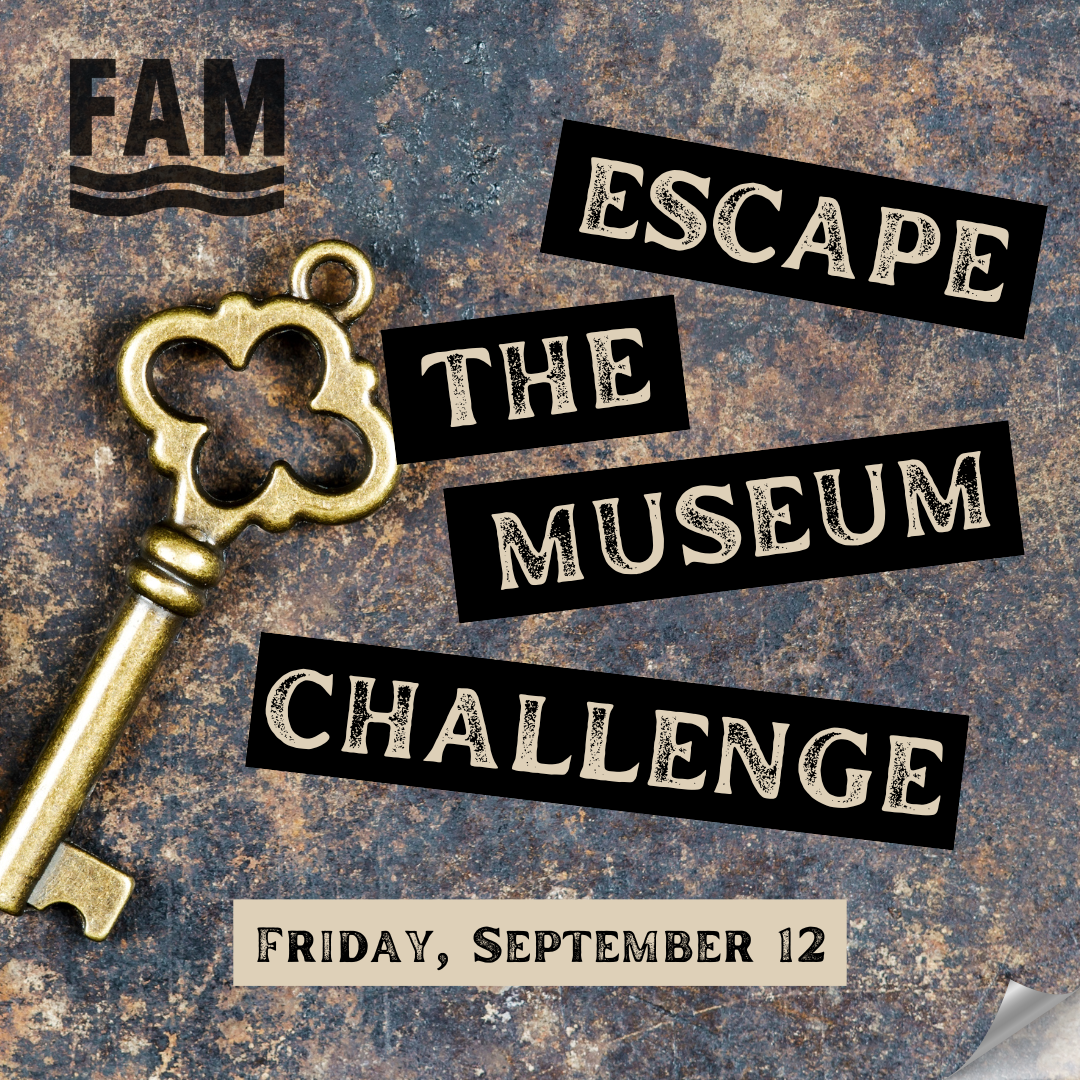 Escape the museum flyer with an old golden key pictured.