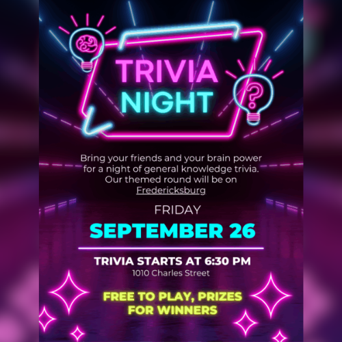 Neon trivia night flyer.