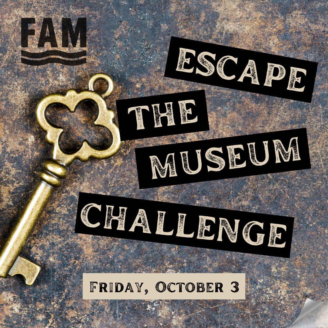 Escape the museum flyer with an old golden key pictured.
