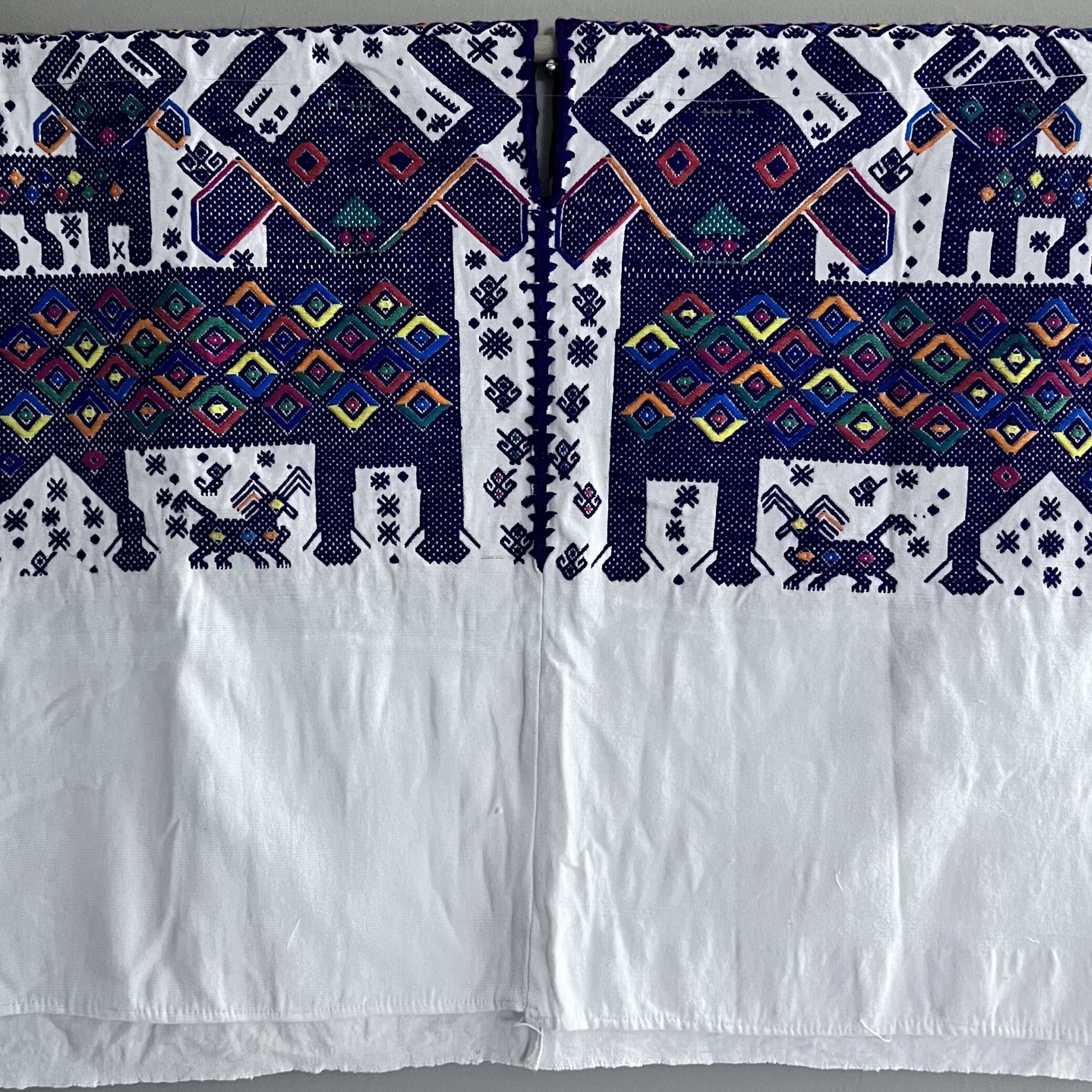 Guatemalan fabric with intricate designs.