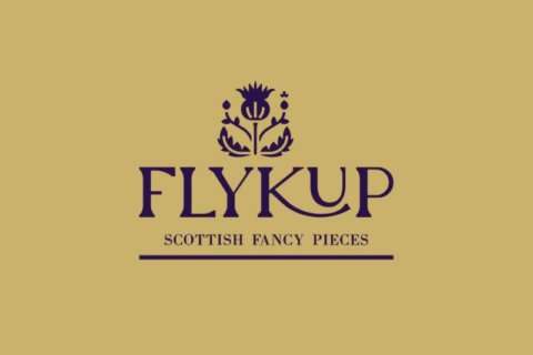 Flykup logo on a yellow background.