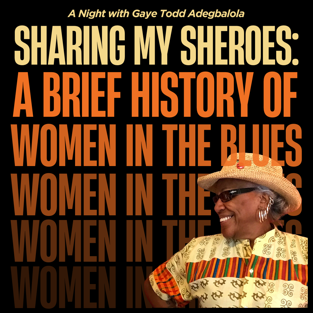 a women in the corner smiling with text behind her.