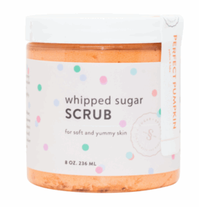 sugar and spruce pumpkin sugar scrub product photo.