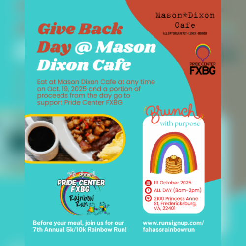 Give back day flyer with information.