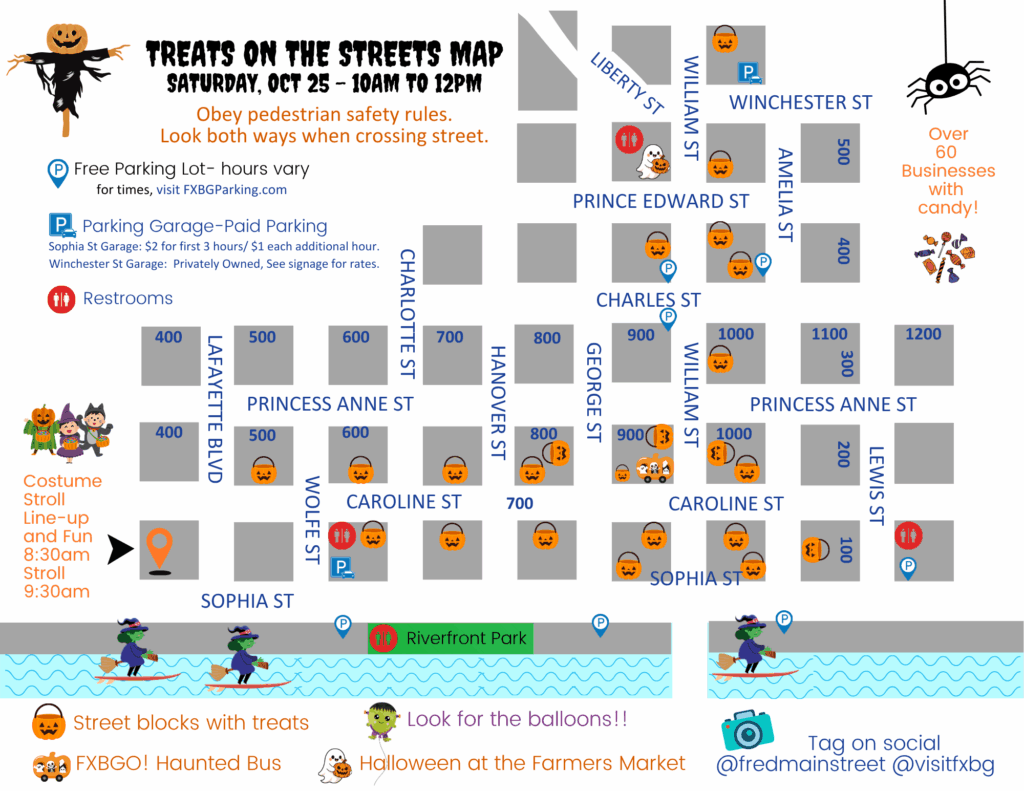 Treats on the Streets Map 2025