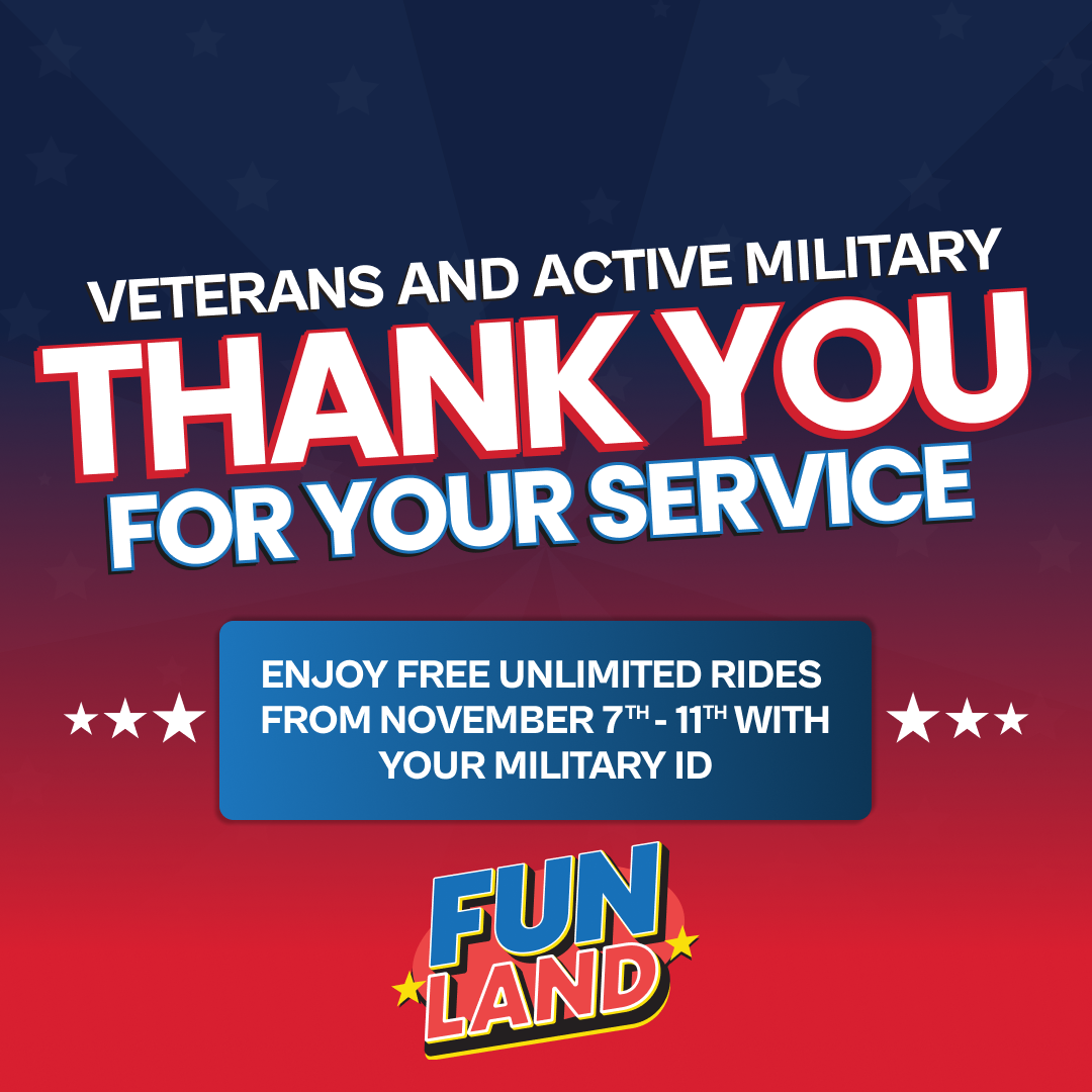 Thank you for your service flyer with red and blue ombre color.
