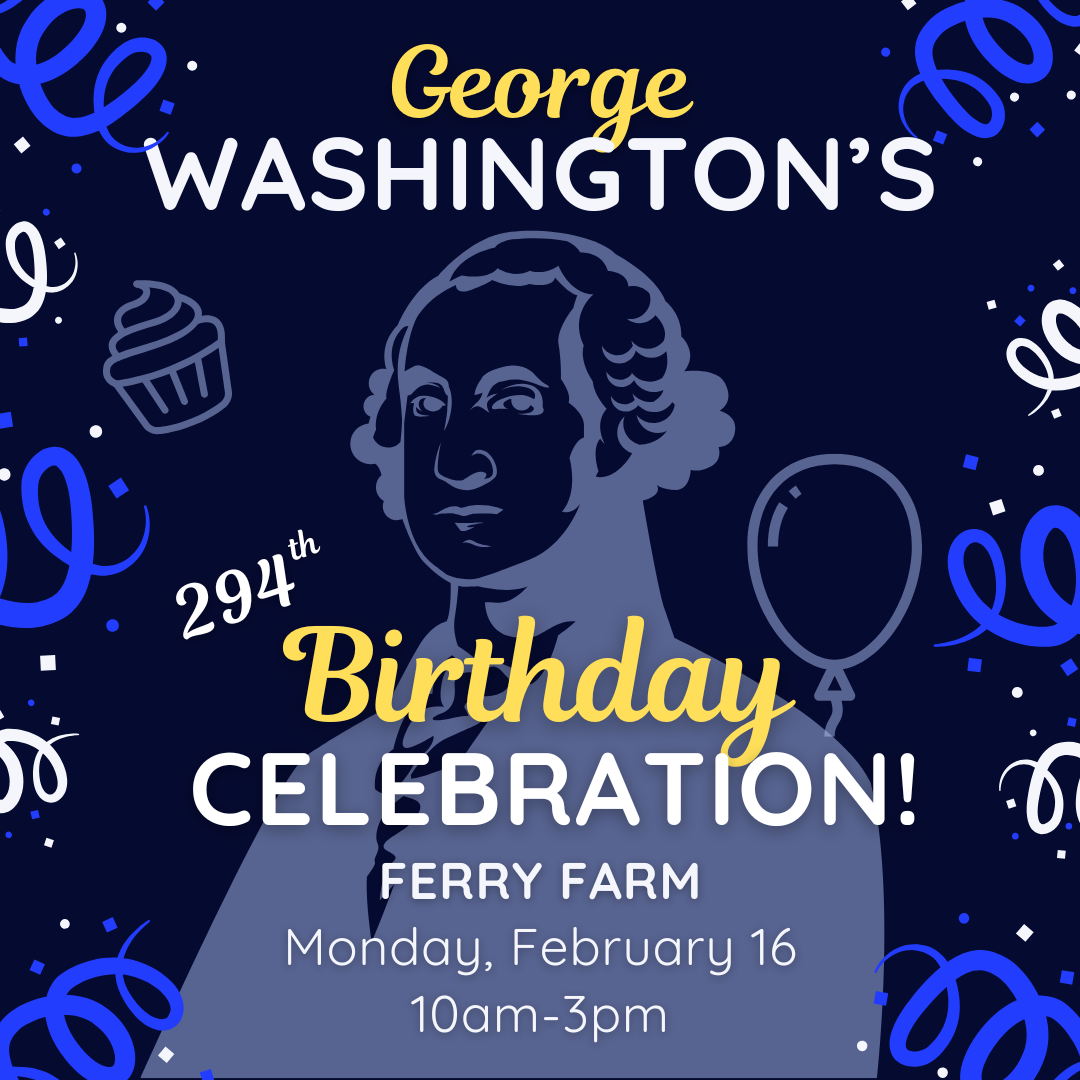 Goegr washington bithday themed flyer.