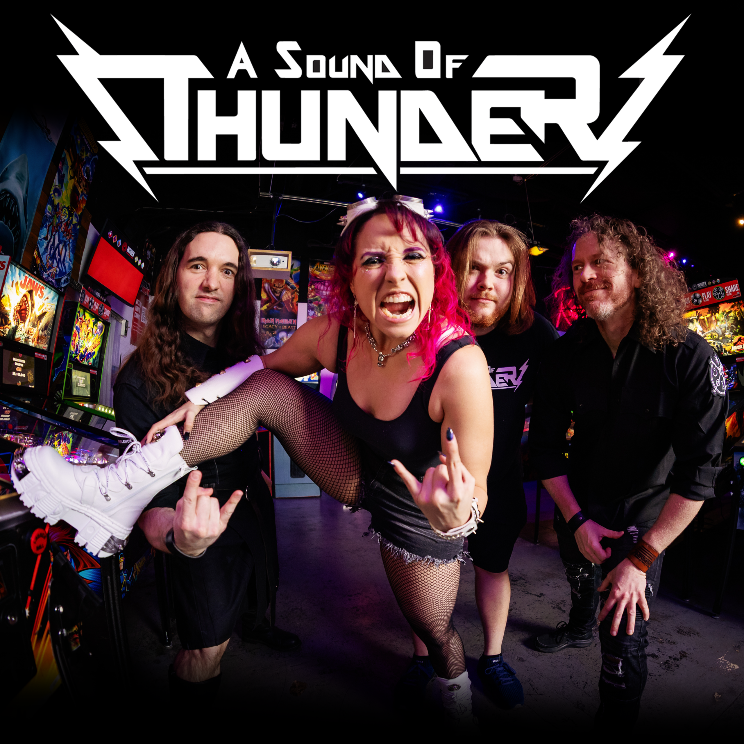 Band photo for a sound of thunder.