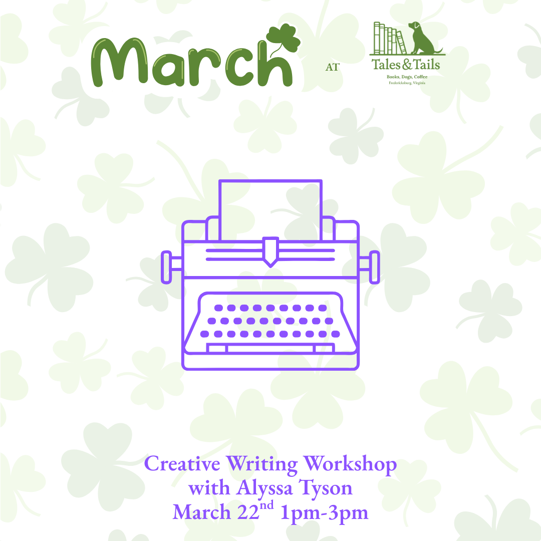 Image of a typewriter on a shamrock background