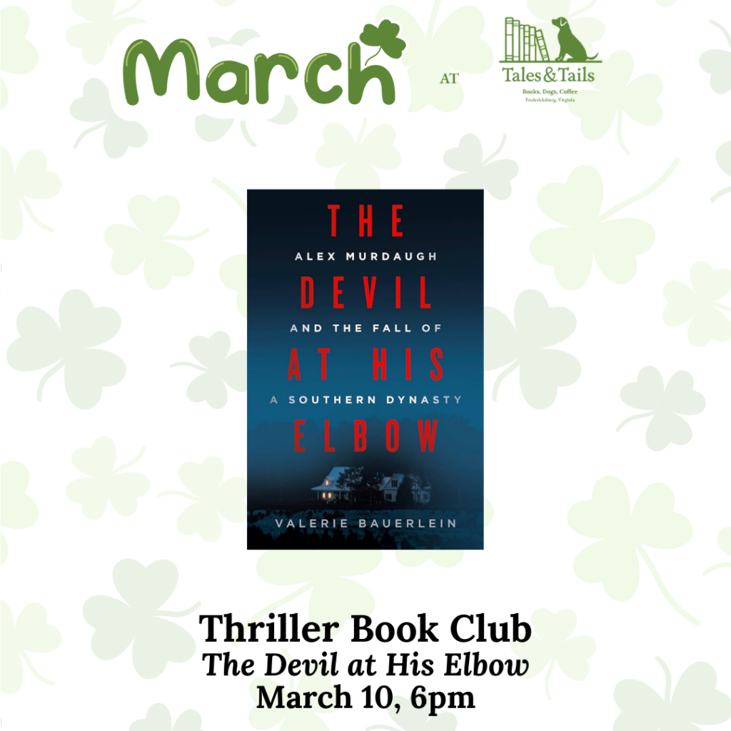 Thriller Book Club at Tales & Tails – The Devil at His Elbow