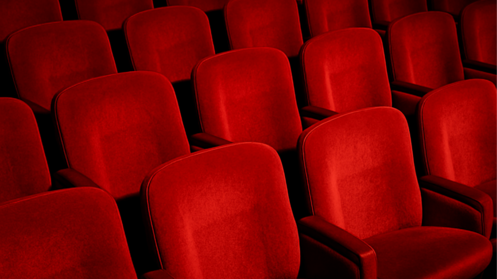 Red theater chairs