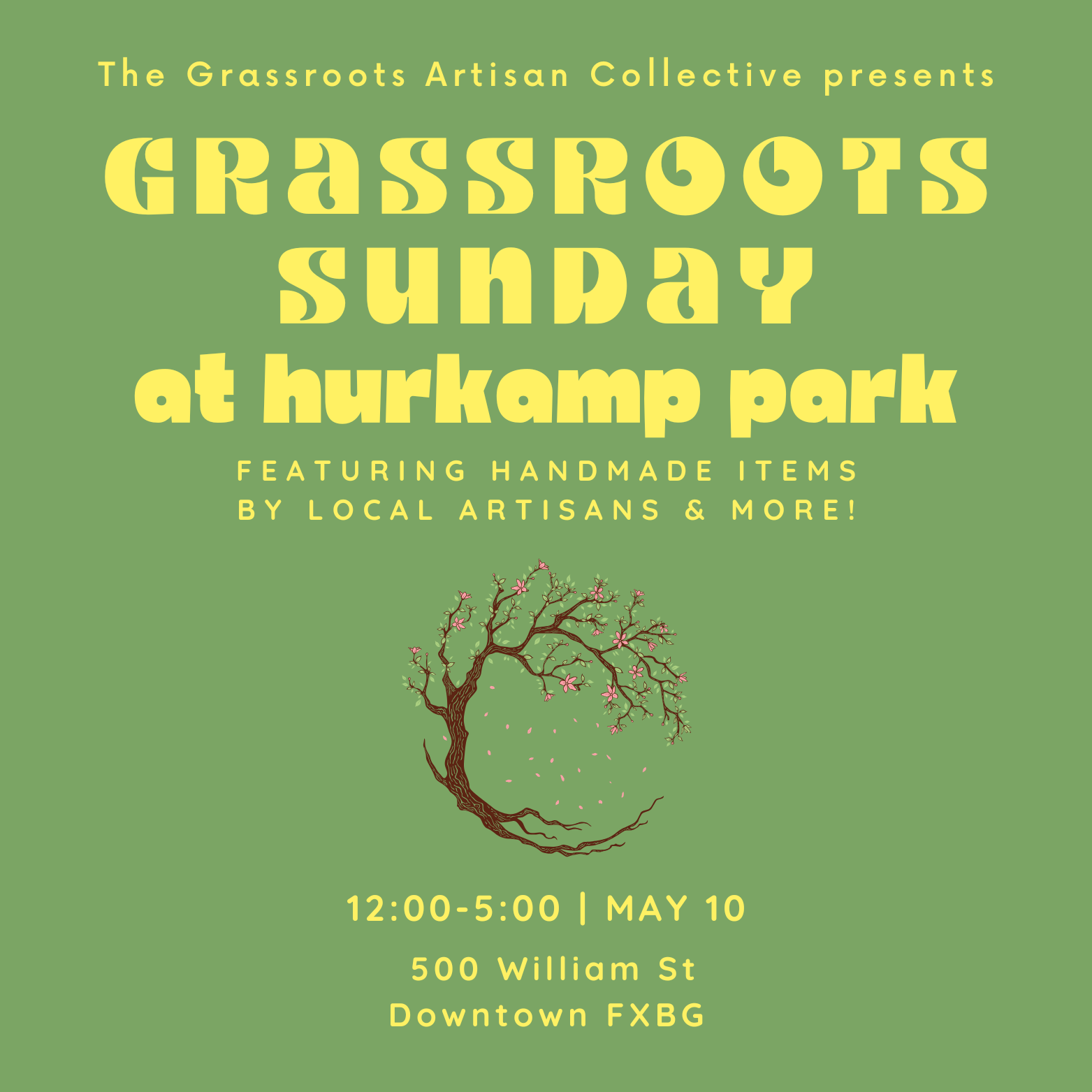 Grassroots Sundays Artisan Market at hurkamp park