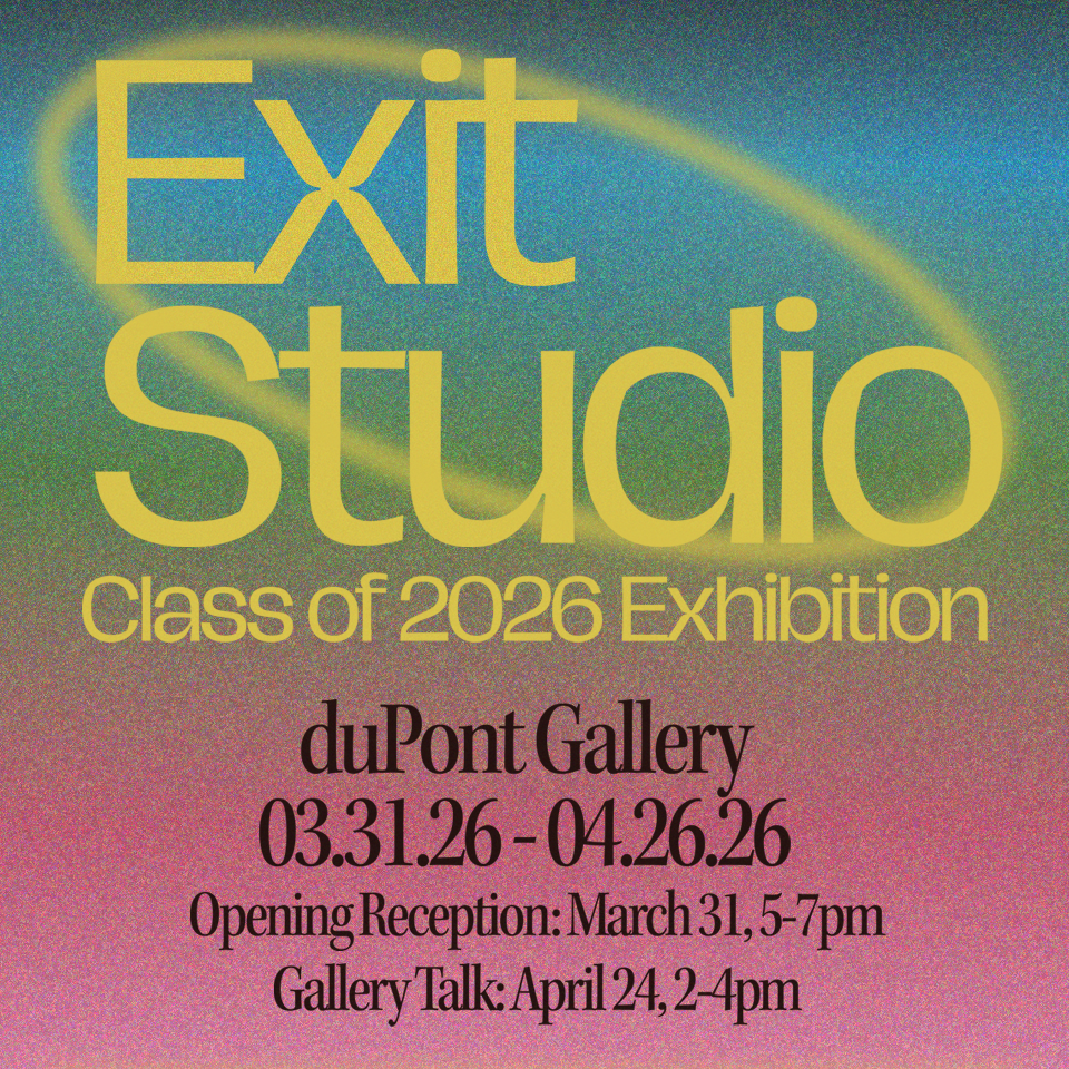 Exit studio class of 2026 exhibition flyer.