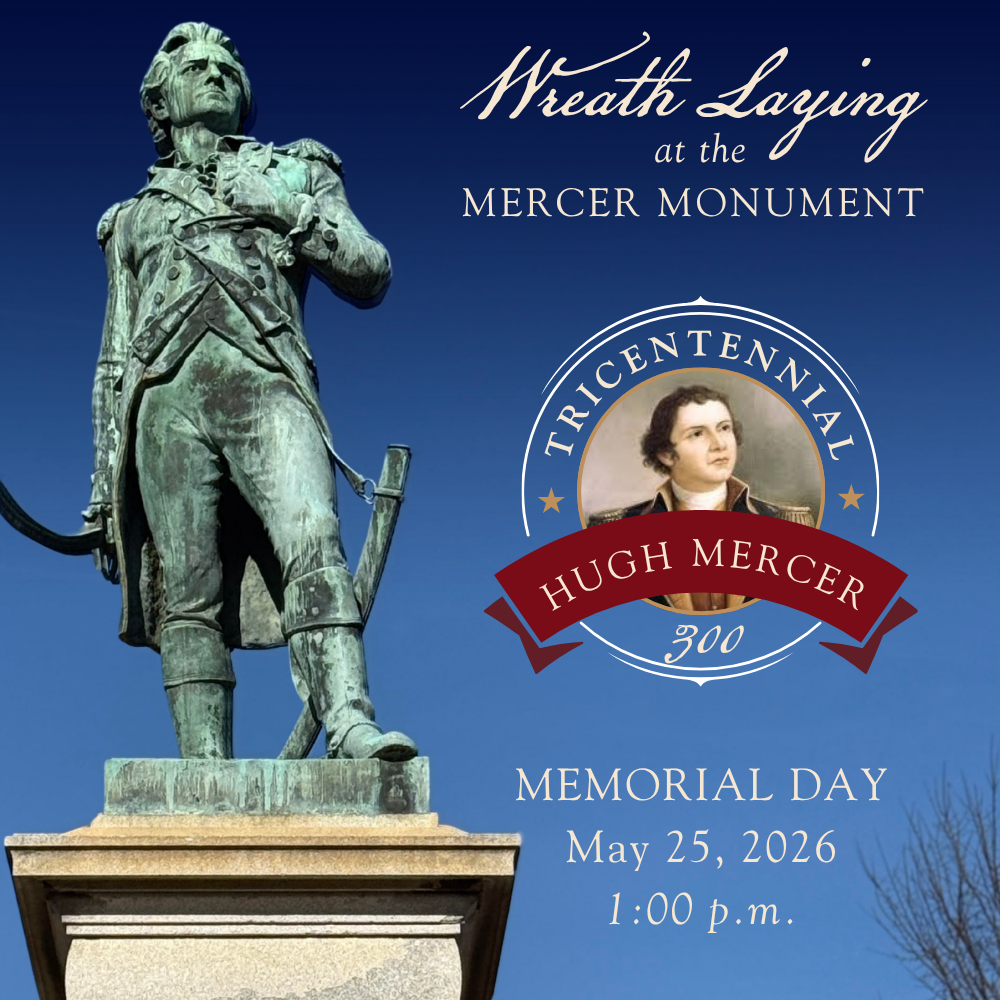 Wreath Laying at the Mercer Monument