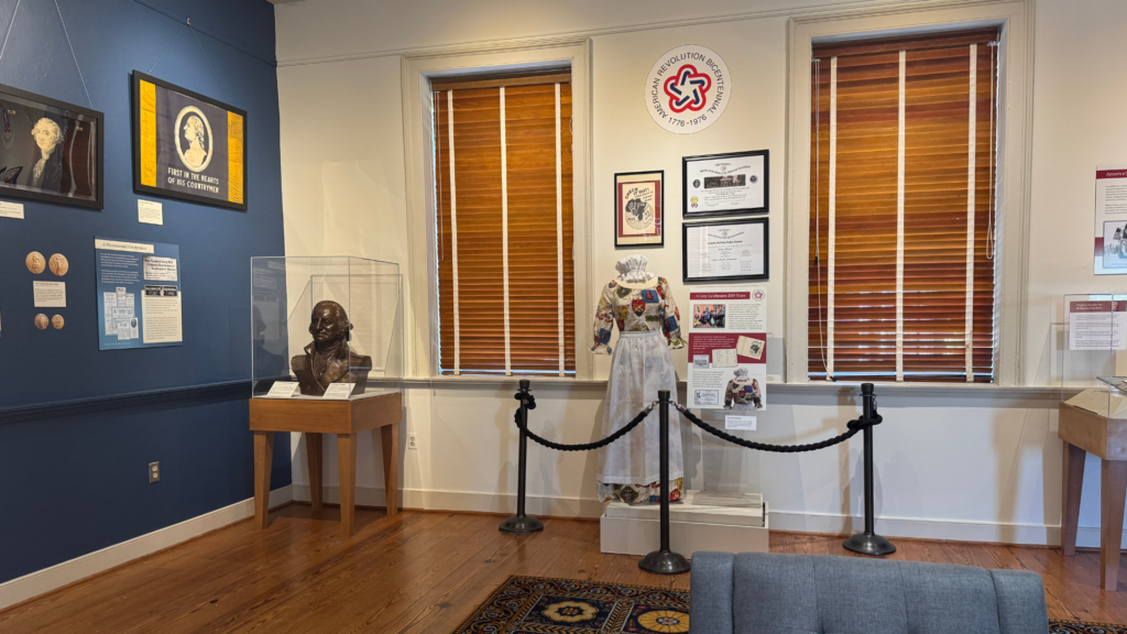 Inside of FAMs Witness to a Revolution: 250 Years of History exhibit.