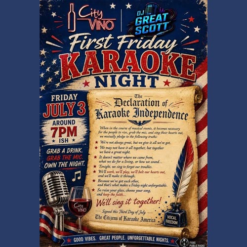 City Vino hosts First Friday Karaoke