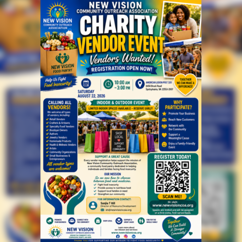 New Vision Community Outreach Association Vendor Fair