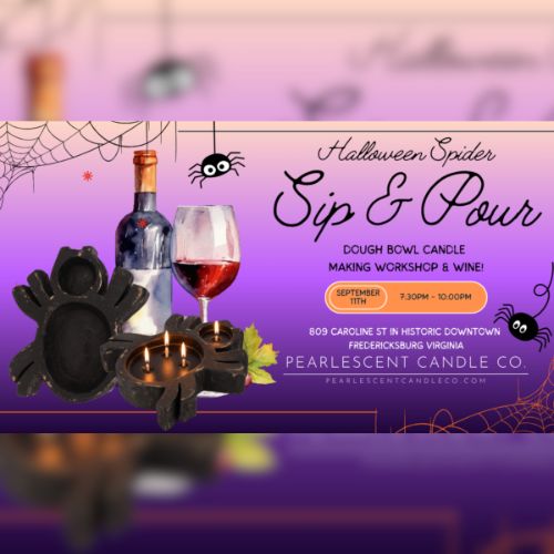Halloween Spider Sip & Pour Candle Making Workshop at Pearlescent Candle